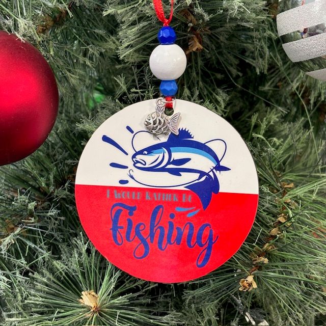 I Would Rather Be Fishing Ornament