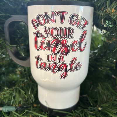 Don&#39;t Get Your Tinsel In A Tangle Design for Drinkware