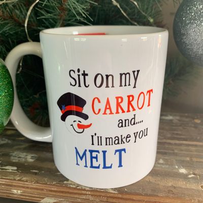 Sit On My Carrot Design for Drinkware