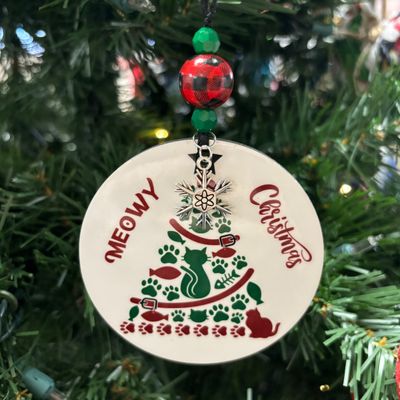 Meowy Christmas Ornament