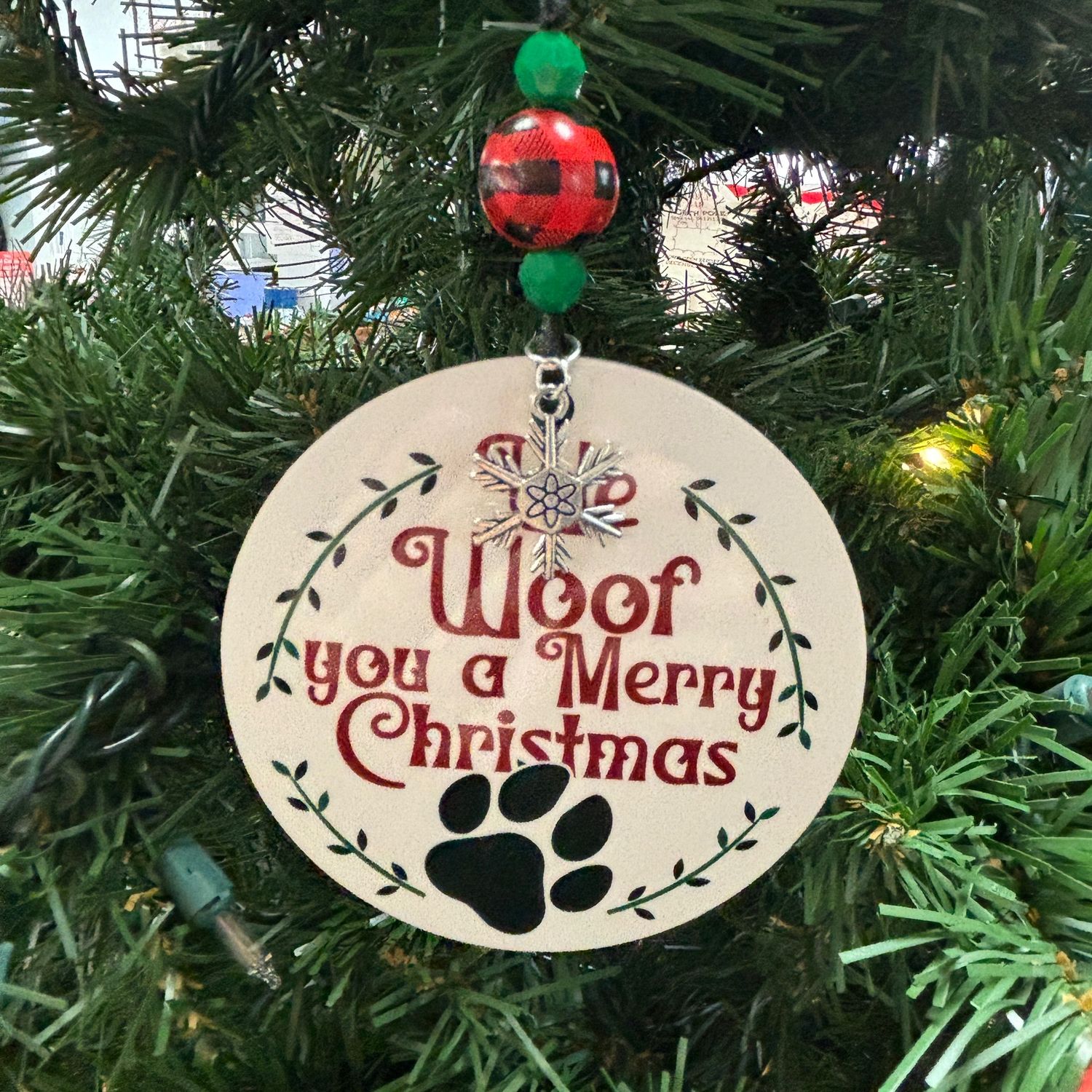 We Woof You A Merry Christmas Ornament
