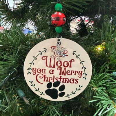 We Woof You A Merry Christmas Ornament