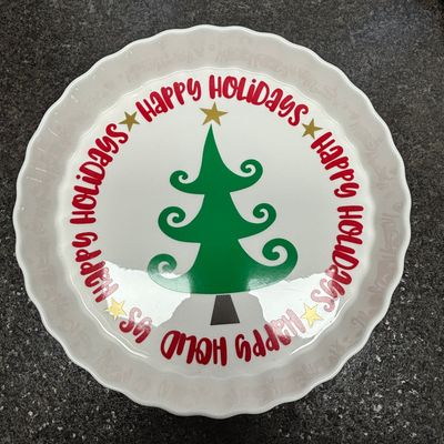 Happy Holidays Plate