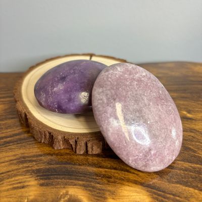 Lepidolite Palm Stone