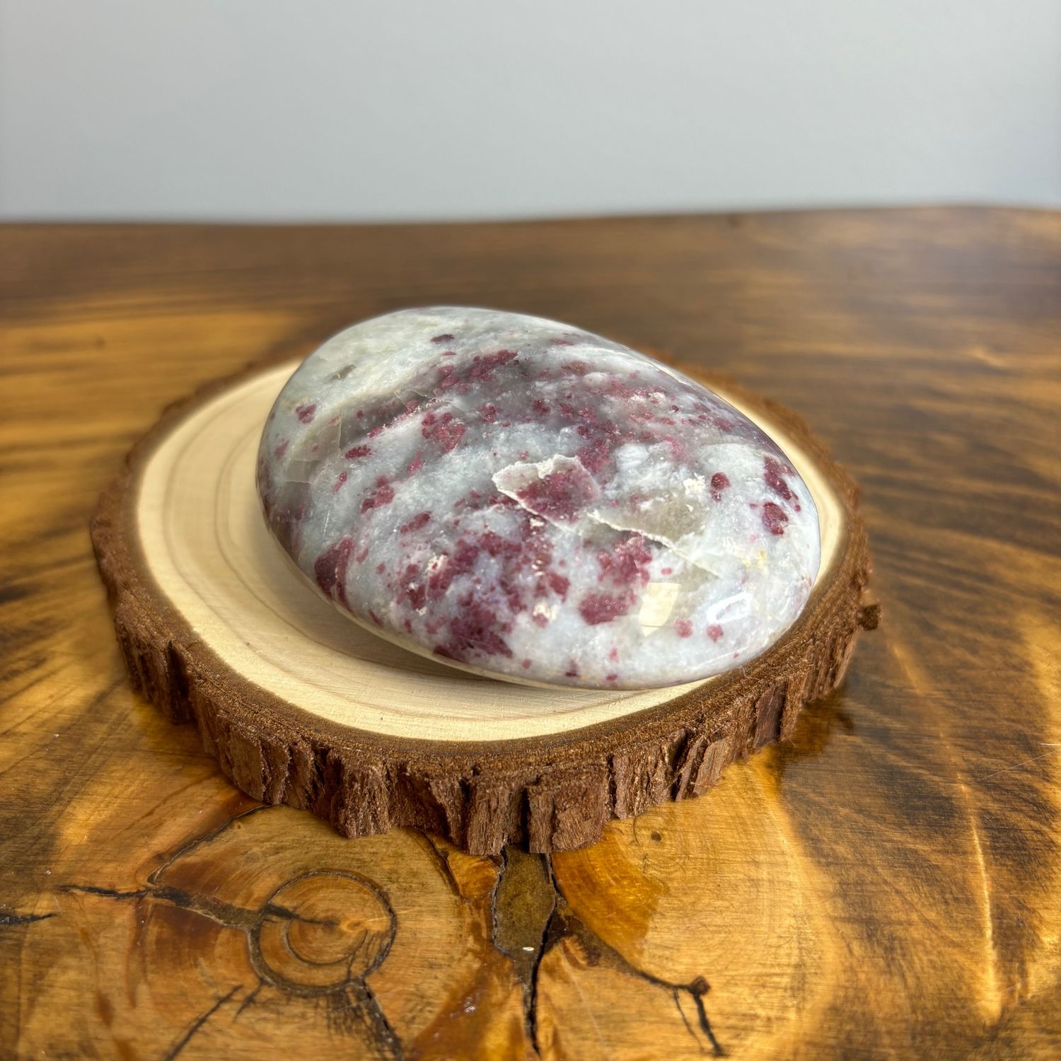 Pink Tourmaline Palm Stone