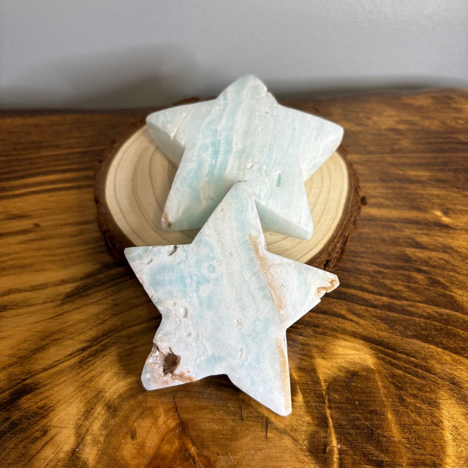 Caribbean Calcite Star Palm Stone