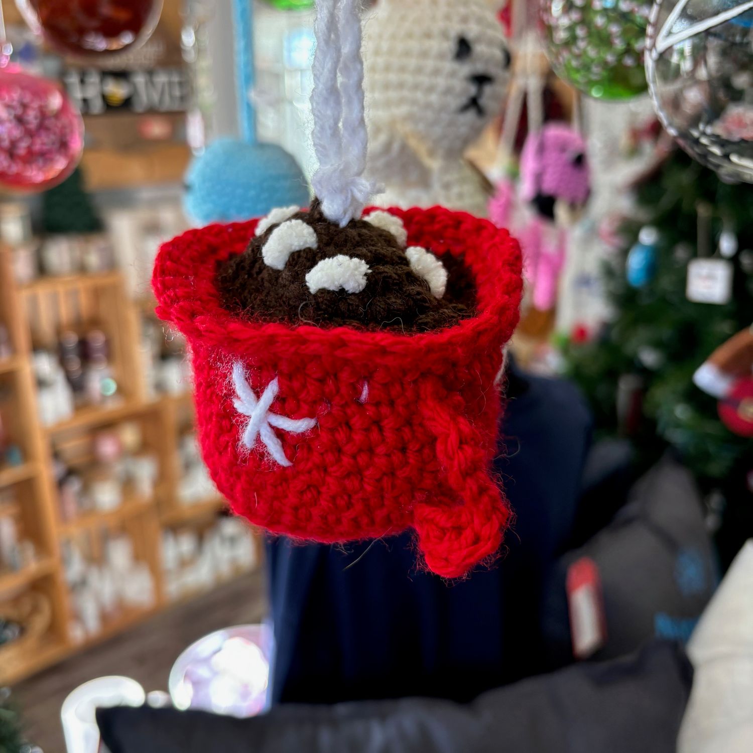 Hot Cocoa Mug Crochet hanger