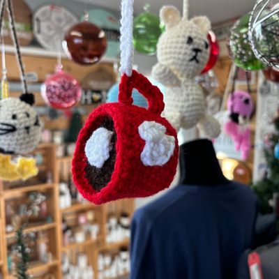 Hot Cocoa Crochet hanger