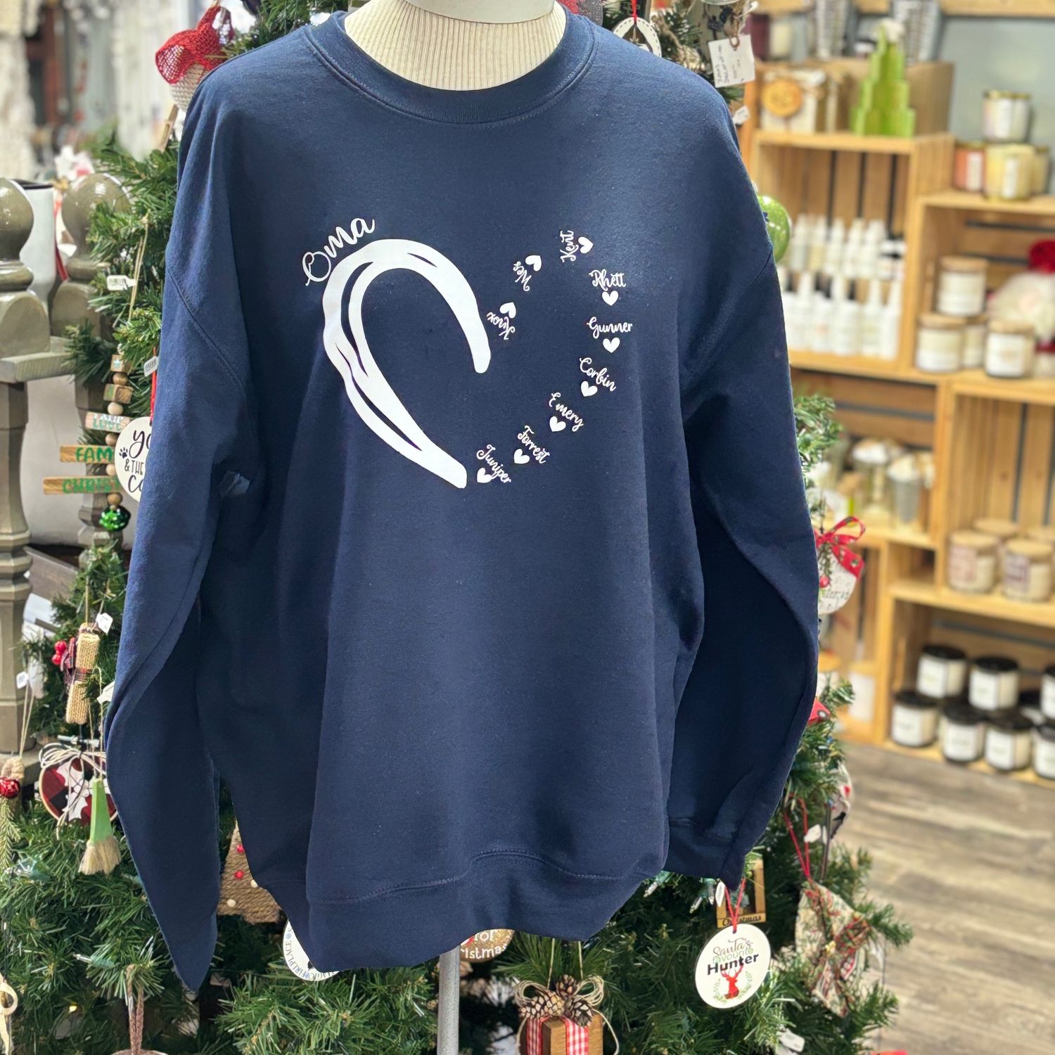 Custom Names in Heart Design for Shirt