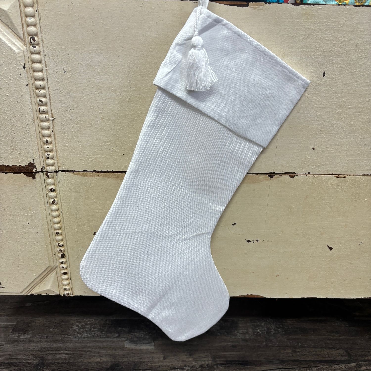 White Linen Stocking