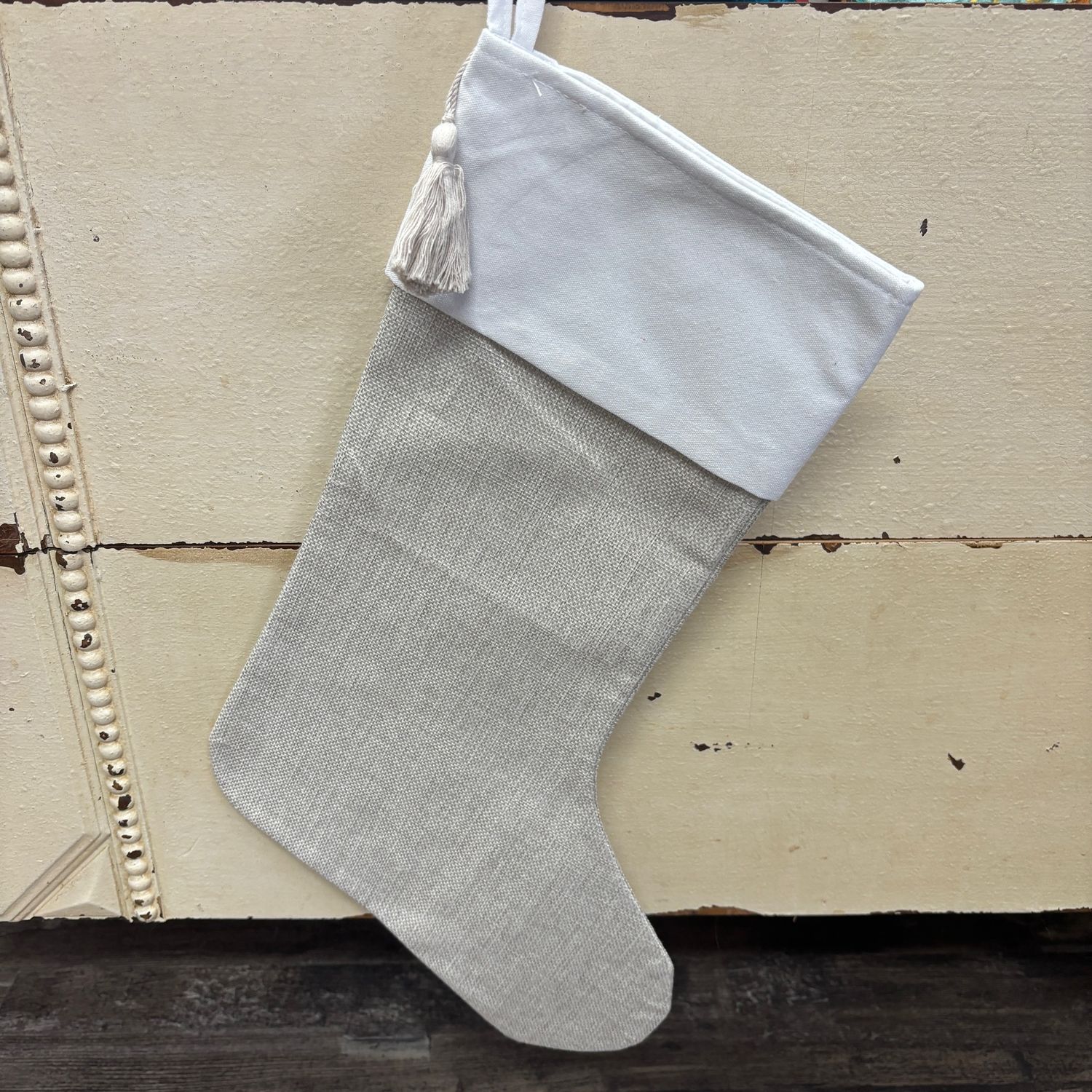 Tan Linen Stocking