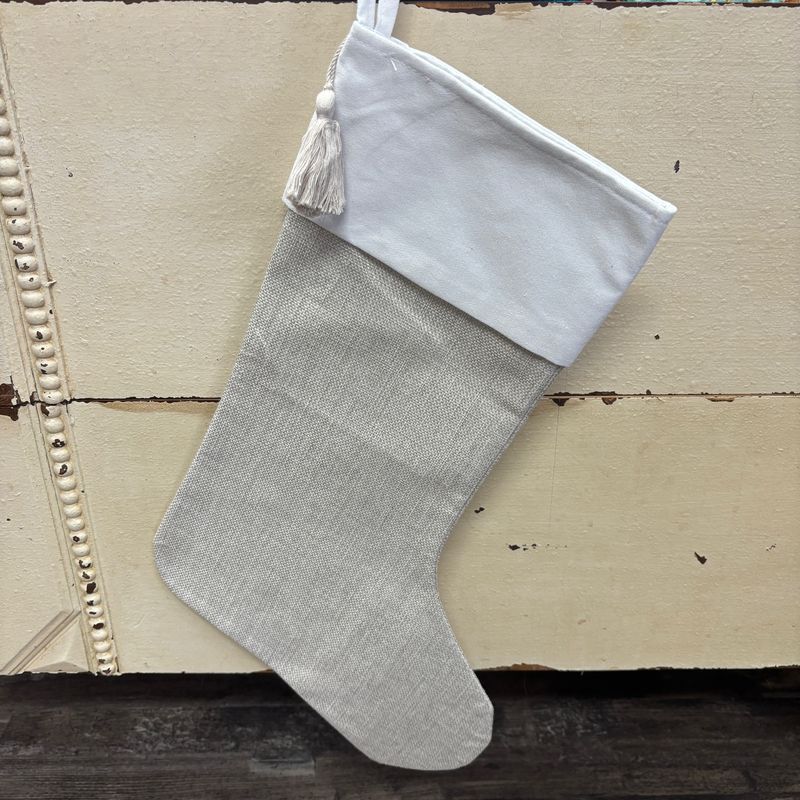Tan Linen Stocking