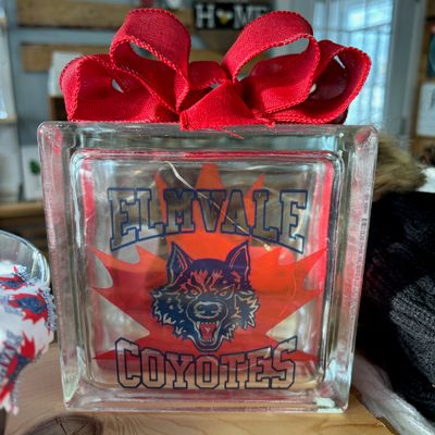 Coyotes Glass Block