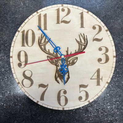 Deer Head Clock