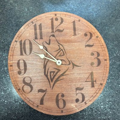 Wolf Head Clock