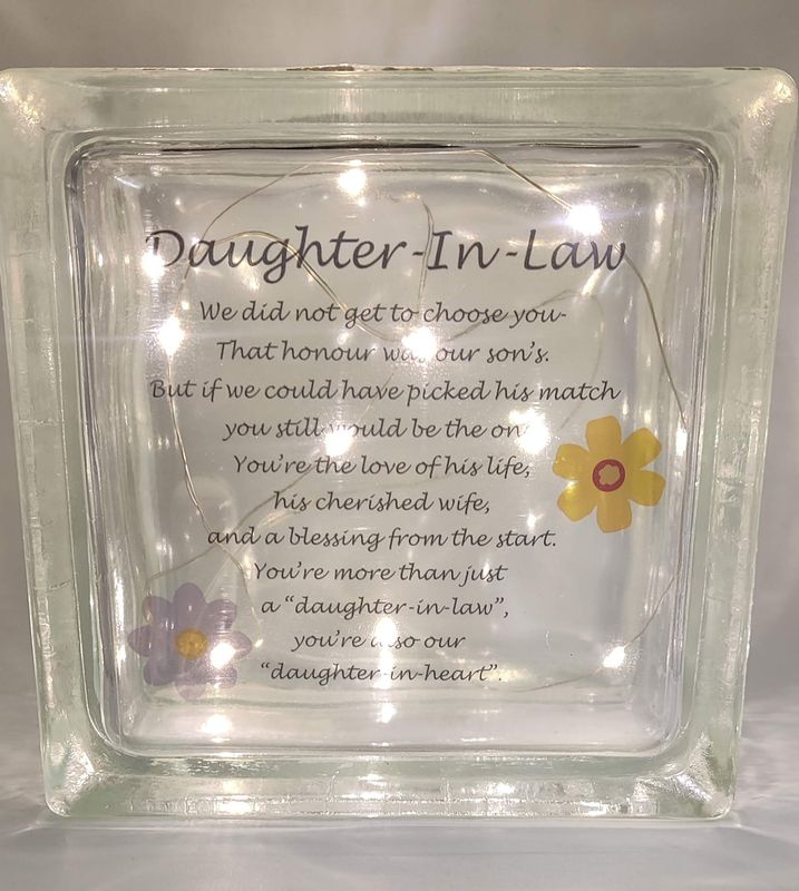 Daughter-In-Law Glass Block