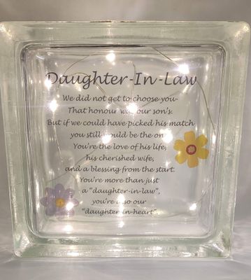 Daughter-In-Law Glass Block