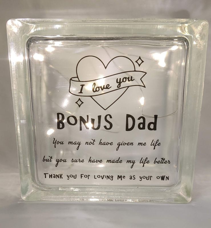 Bonus Dad Glass Block