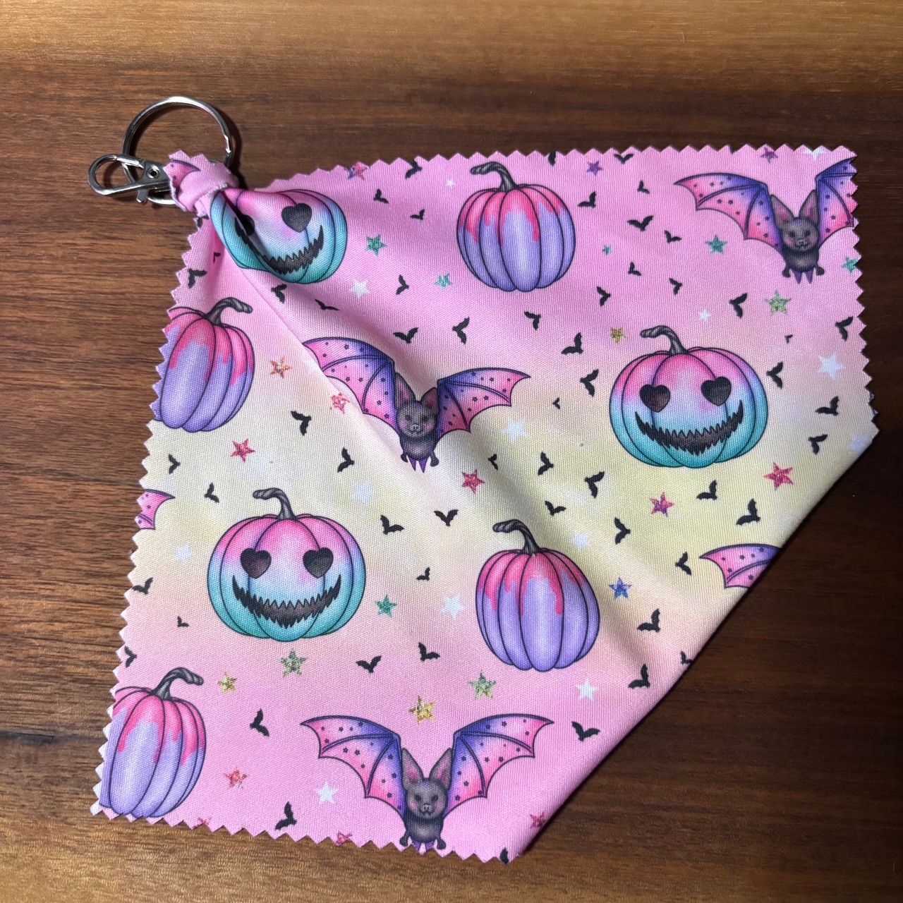 Pink Jack-O-Lantern Optic Cloth