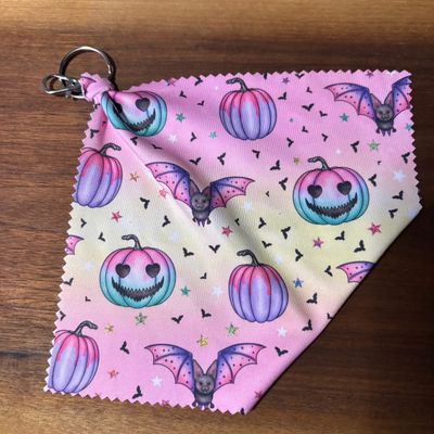 Pink Jack-O-Lantern Optic Cloth