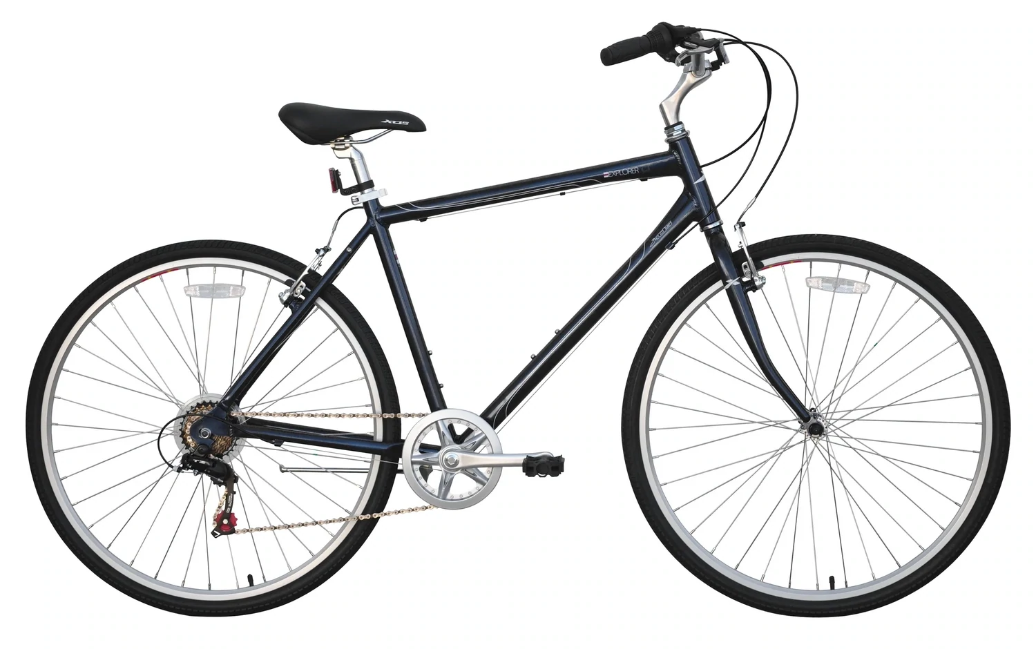 XDS EXPLORER CT 7SP MEN&#39;S 700C HYBRID CITY COMMUTER BIKE // MATTE BLACK