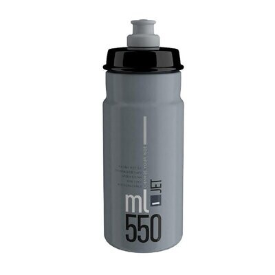 ELITE BOTTLE, JET GREY 550ml w/BLK