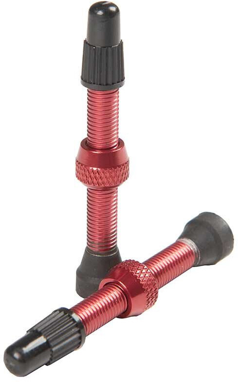 Stan&#39;s NoTubes Alloy Valve Stems - 55mm Pair Red