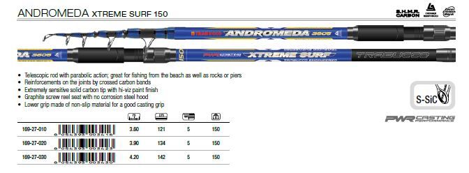 ANDROMEDA Xtreme Surf 150, Size: 3.90m / Casting 150g  *169-27-020