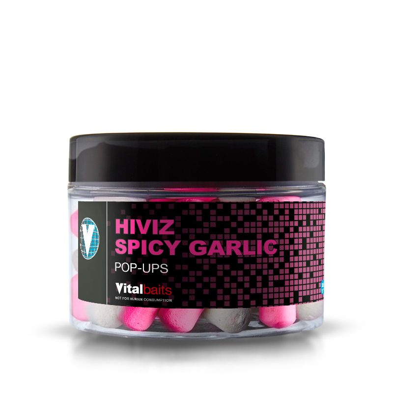 Pop-ups HIVIZ, Flavour: DUMBELLS 14 mm SPICY GARLIC (Pink/White) * 10-0018