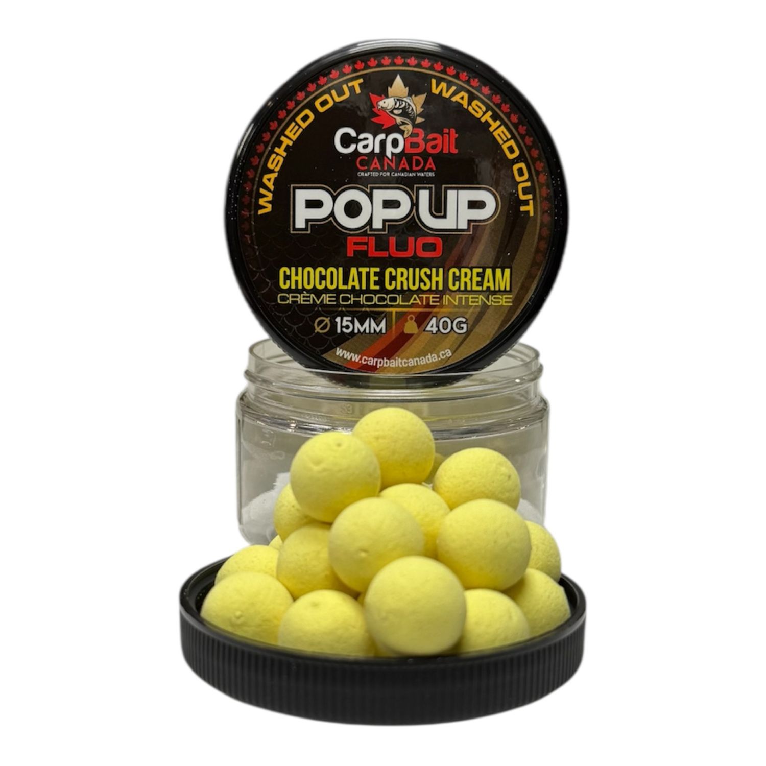 FLUO Pop-Up Washed Out, Flavour: Chocolate Crush Cream 15 mm-40g Yellow * CBC0105