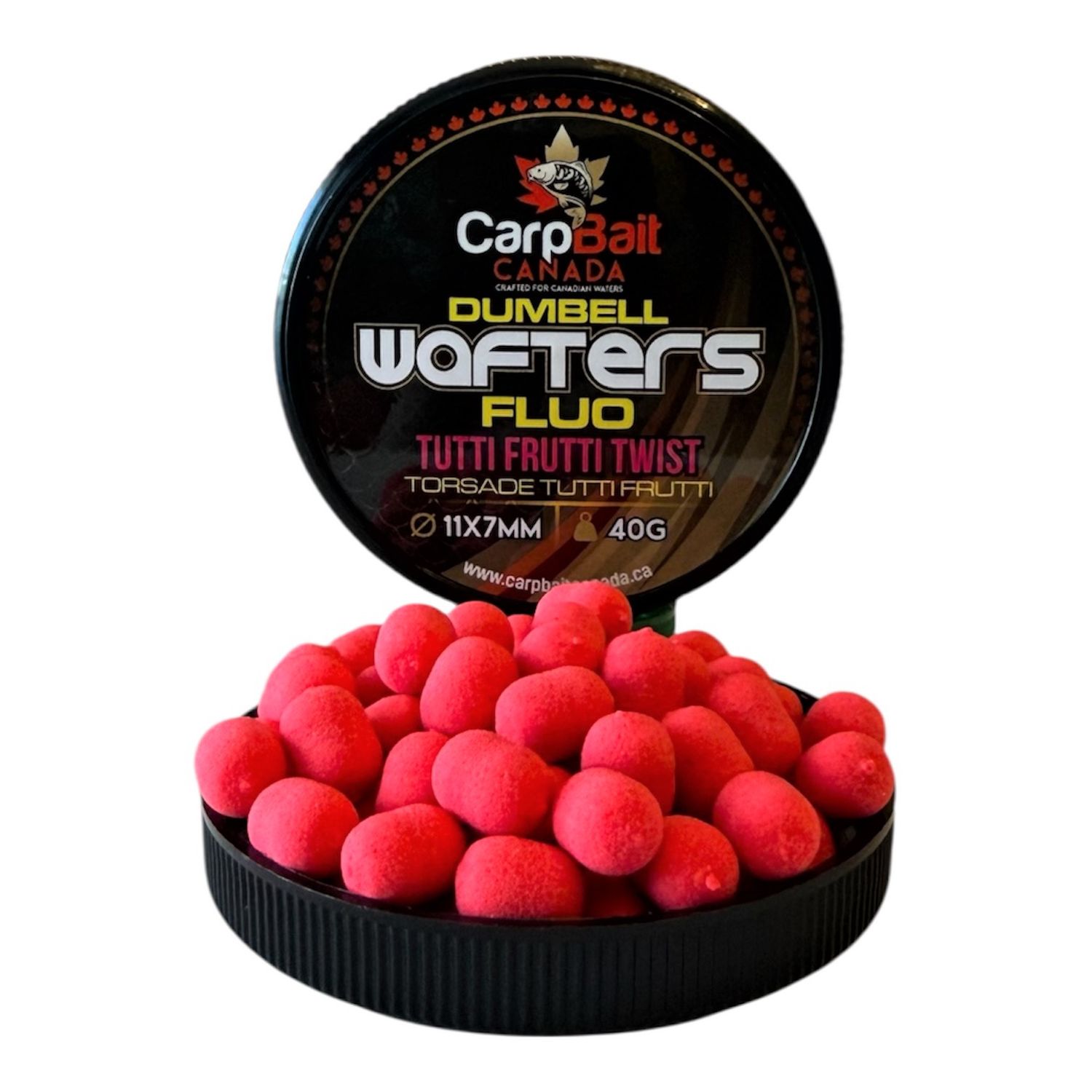 Mini Dumbell Wafters, Flavour: Tutti Frutti Twist 11x7mm-40g Fluo Pink * CBC0015