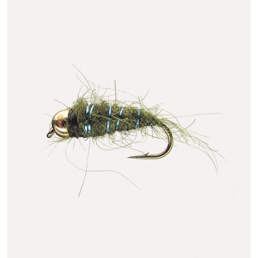 Fly nymphs, Color: #Size 12 *Nymph-Fly Gold Green Glitt 5923 012