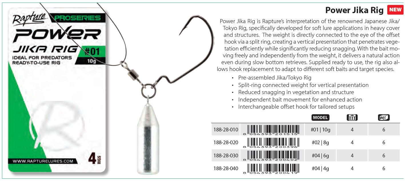 Power JIKA Rig, Size: 4g   Hook Size #04  *188-28-040
