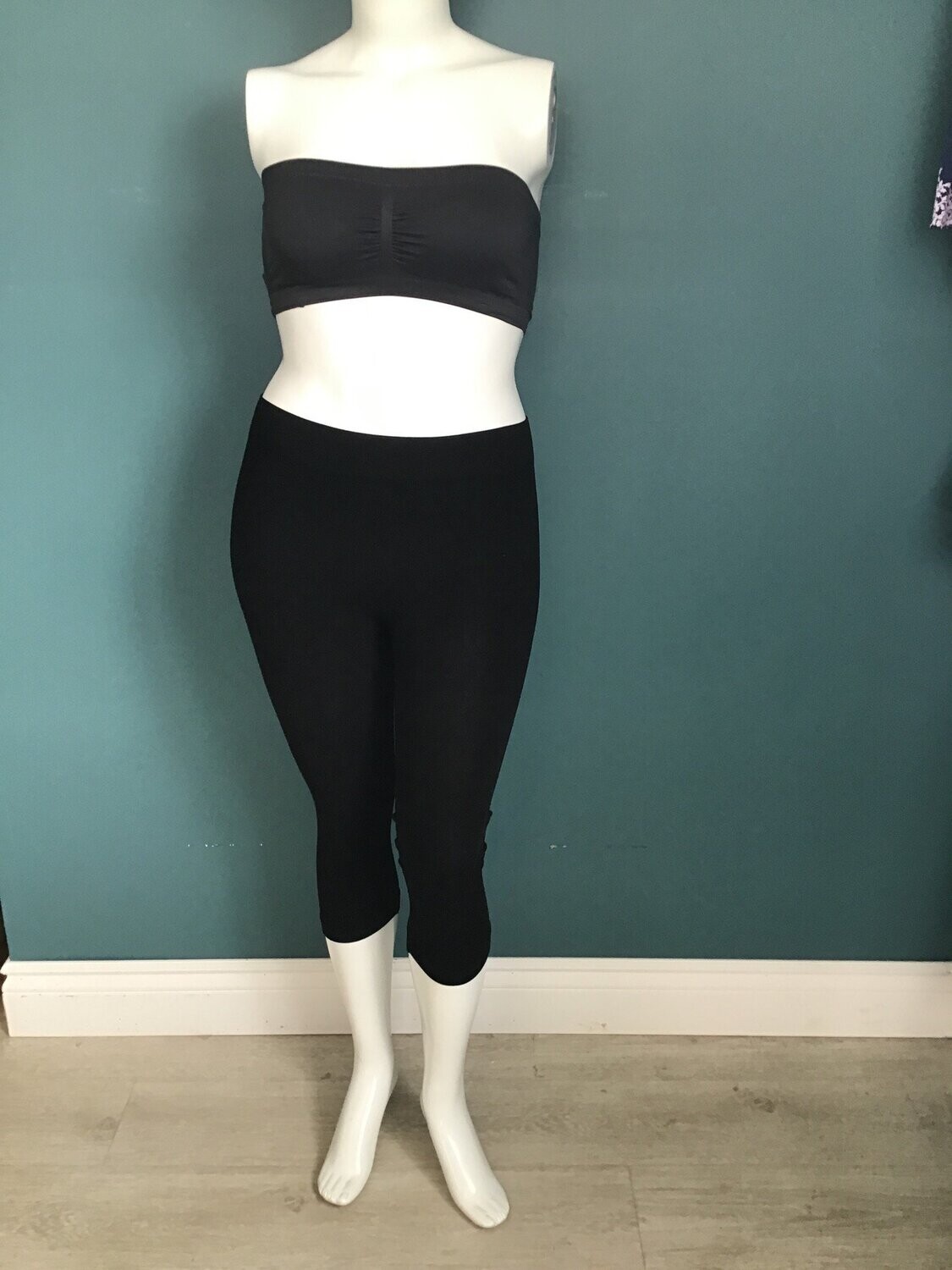 CEBP1005 3/4 Bamboo Legging, Color: Black, Size: One Size