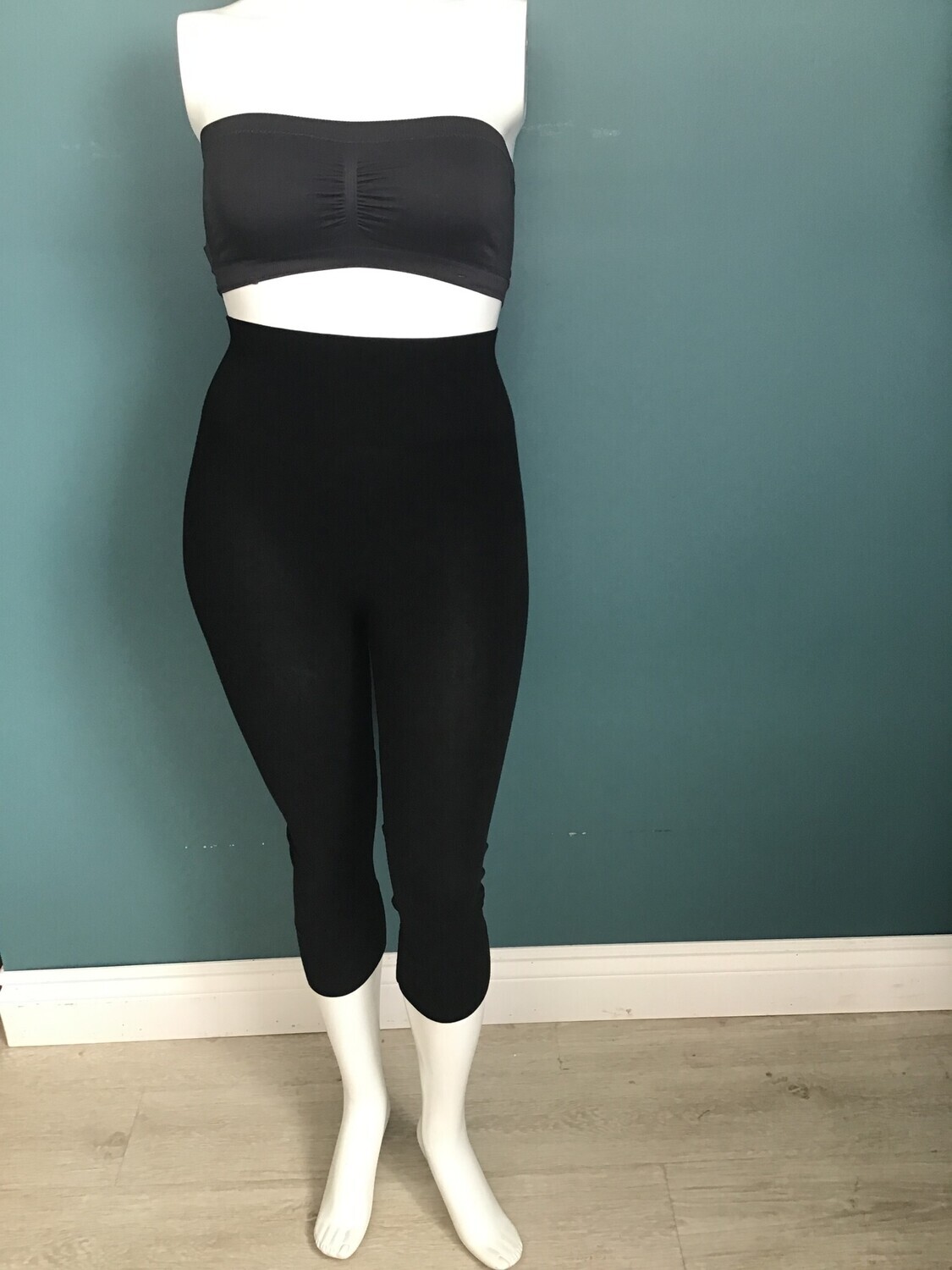 CEBPY1005 3/4 High-waist Legging, Color: Black, Size: One Size