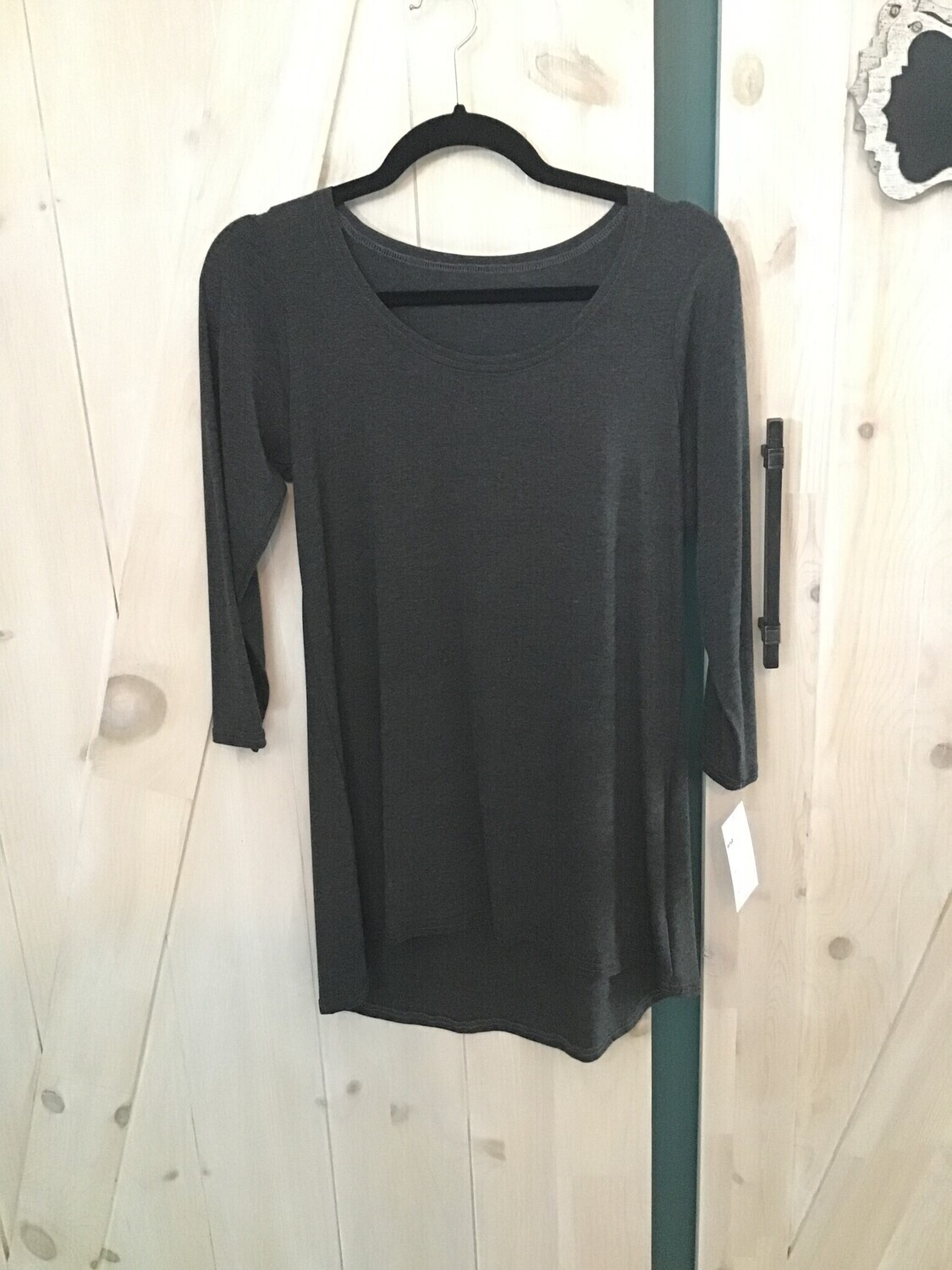 Sale Bamboo Liza Top, Color: Charcoal, Size: S