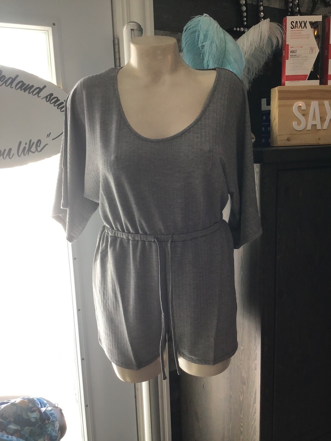 Sale ESFLJ0211 Cover Up Jumpsuit, Color: Grey Melange, Size: S