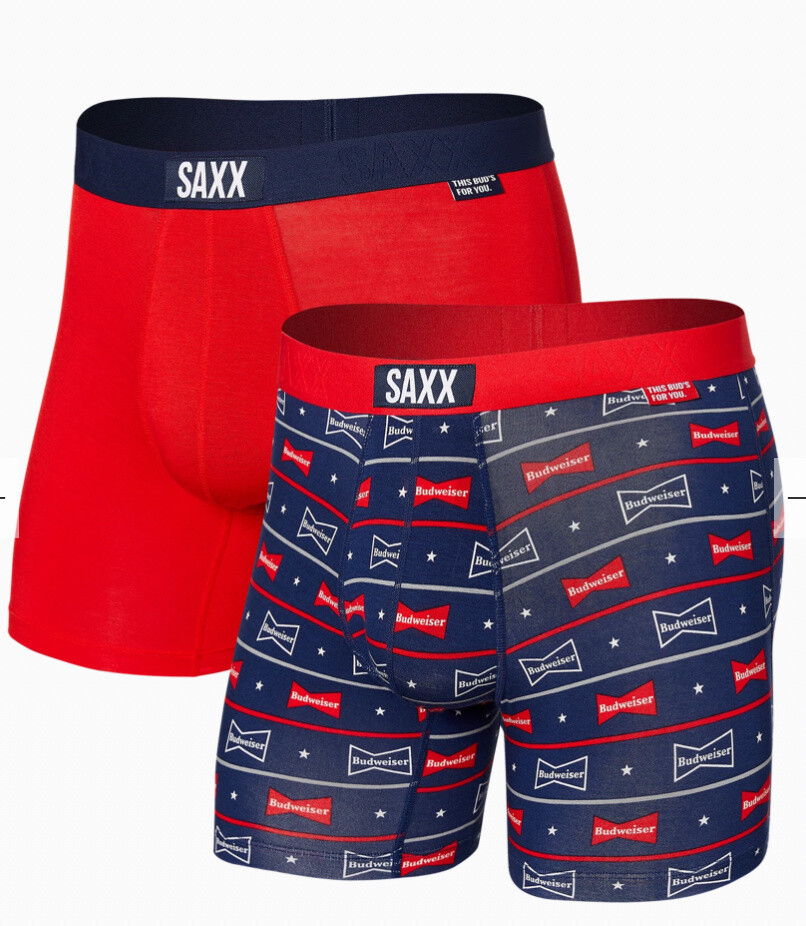Vibe 2pk, Color: Starry Stripe/Premium Red, Size: M