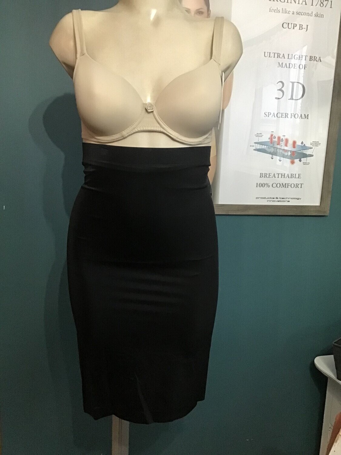 BH1508MS The Mermaid Half Slip, Color: Black, Size: S