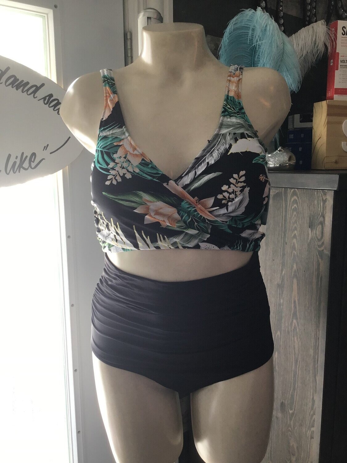 Sale ESFL0136-5 One Piece Wrapped Tank, Color: Refresh, Size: 12