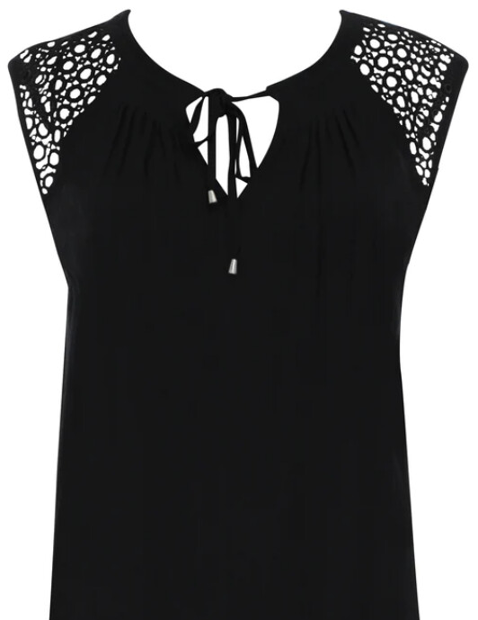 23814 Ladies Cover up Shirt, Color: Black, Size: 38