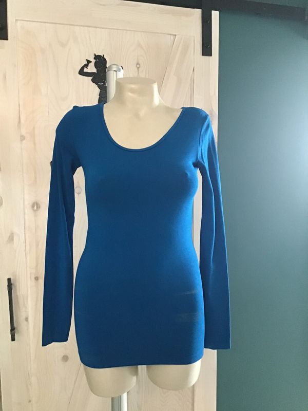 CEBT1202 Bamboo Long sleeve Scoop Neck