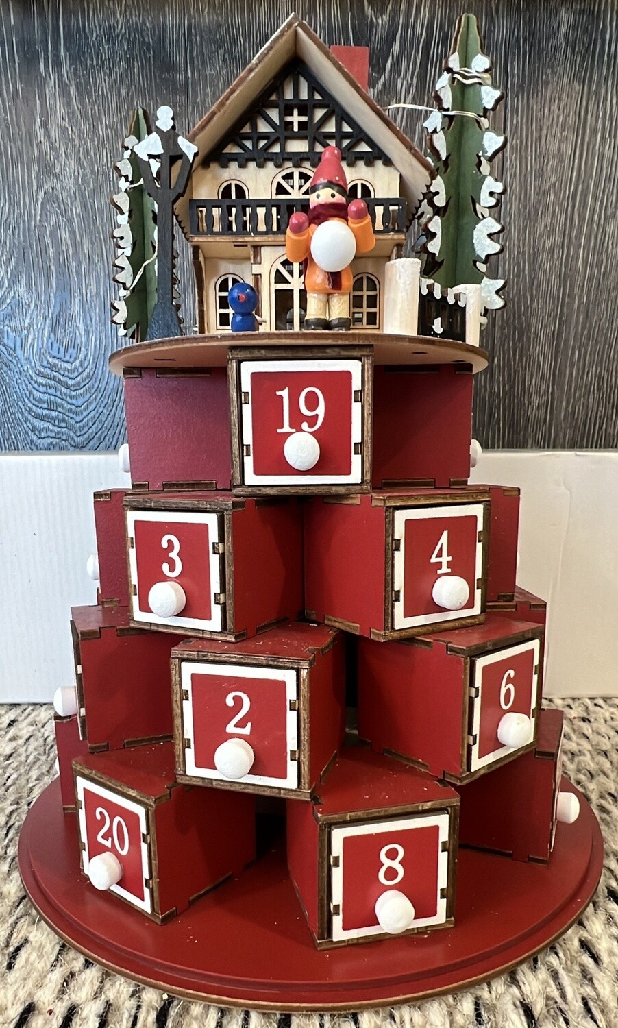 Red Round Advent Calendar