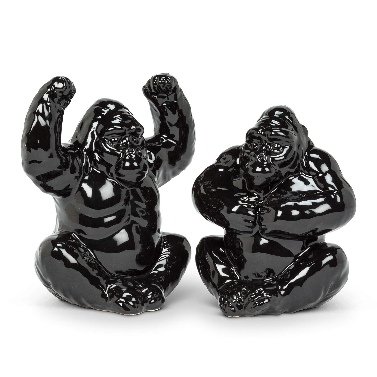 Black gorilla salt and pepper shaker