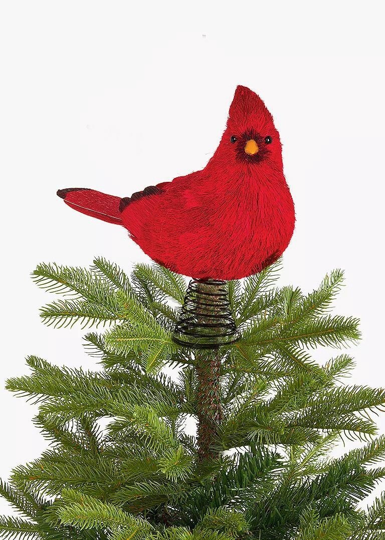 Cardinal Christmas Tree Topper