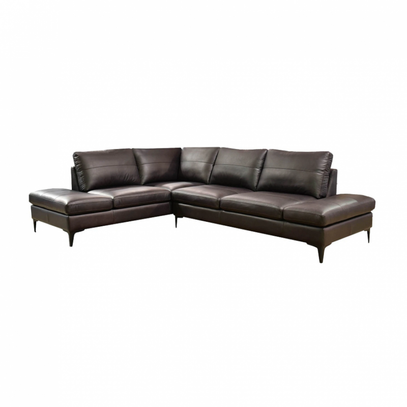 Chase Leather Sectional Sofa - Espresso