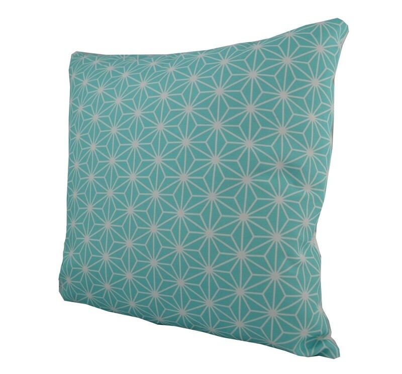 Blue Geometrical Flower Pillow