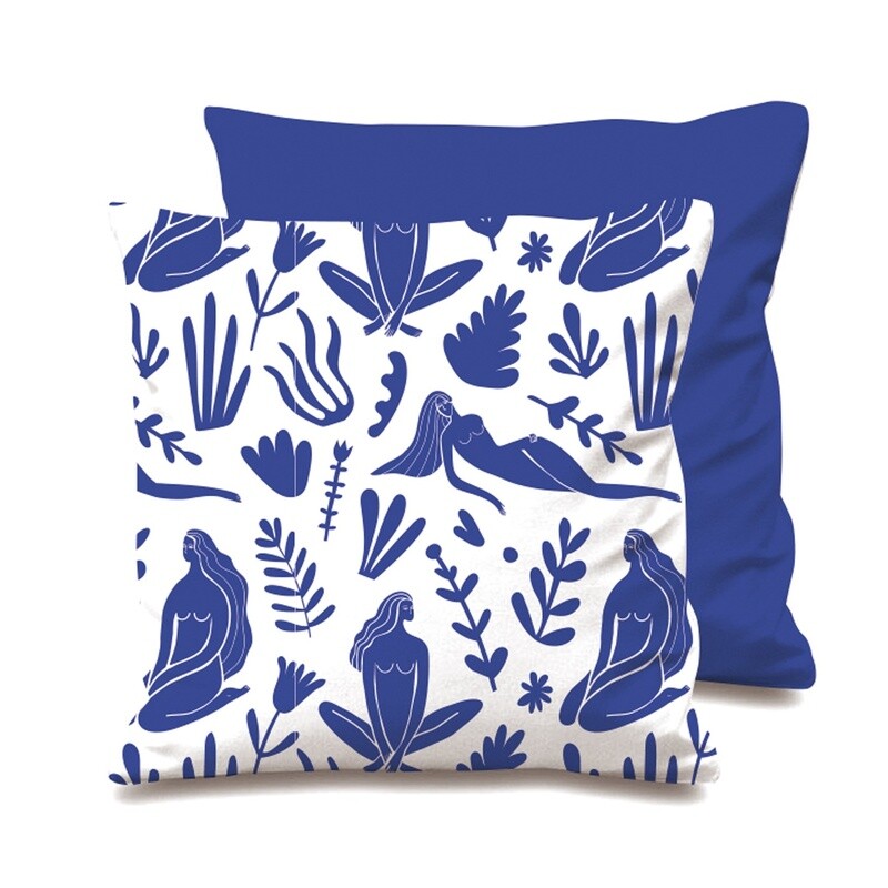 Outdoor Cushion / Blue Woman