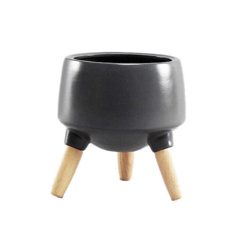 Skara Matte Black Planter
