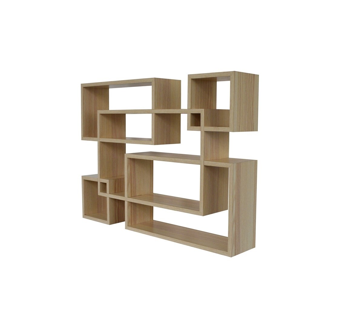 Geometric Shelf / Natural Wood